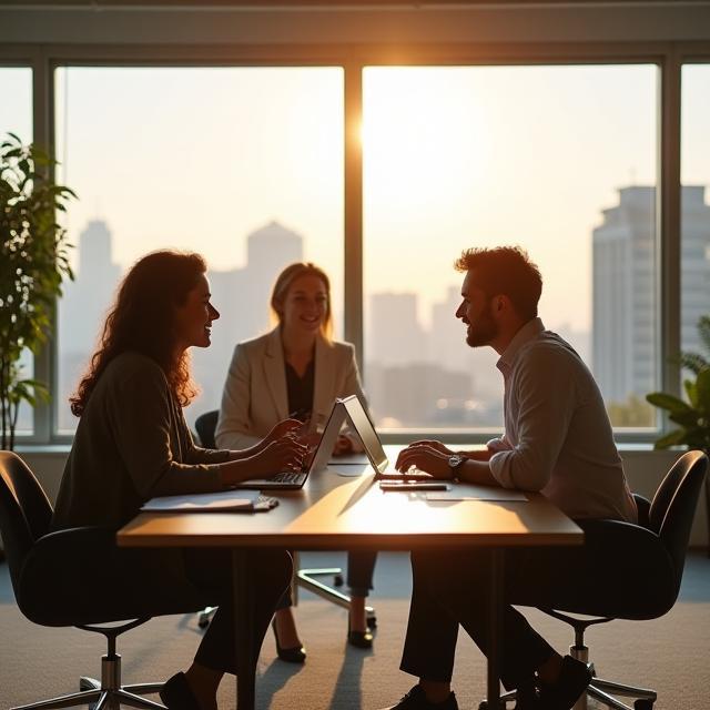 Liberty Travel advisors collaborating in San Francisco office
